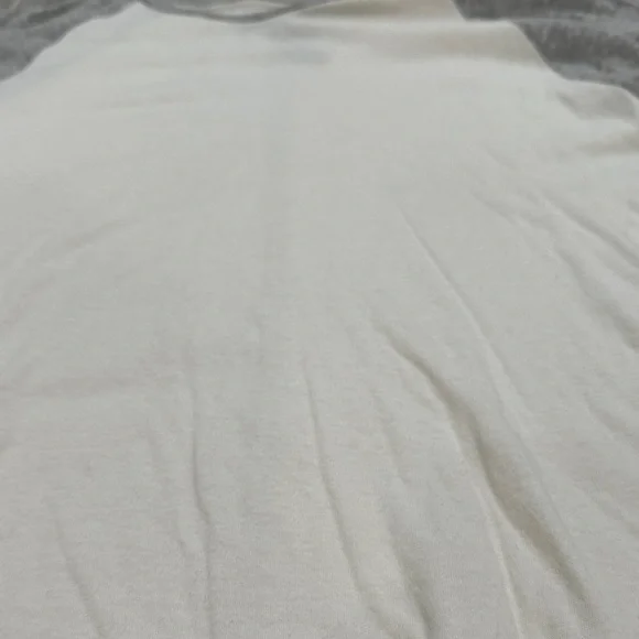 Rag & Bone Men’s Large Gray and Cream Baseball Style 3/4 Sleeve Tee - Picture 7 of 11